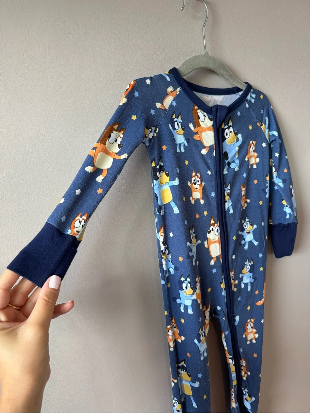 Little Sleepies x Bluey Bamboo Long Sleeve‎ Zippy Sleeper Pajama 6-12 months